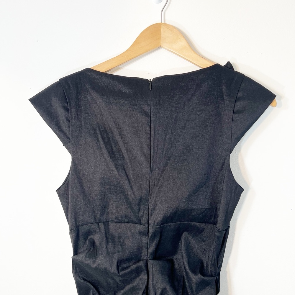 NEW Xscape Ruffled Collar Formal Cocktail Midi Dress Size 10 - Picture 3 of 15